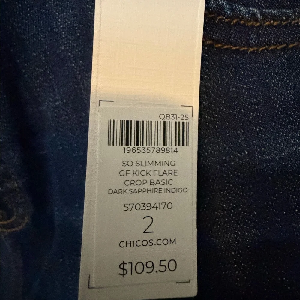 Chico’s Girlfriend Kick Flare Crop Jeans - Picture 2 of 6